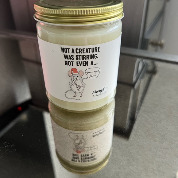 Alwaysfits not a creature was stirring peppermint candle. Not used - Picture 2 of 2